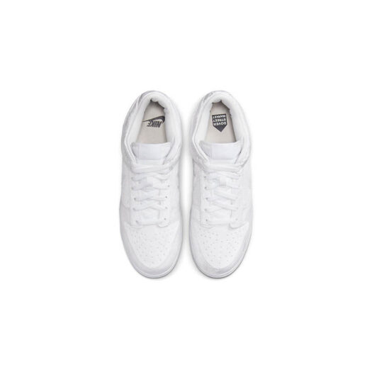 Nike Dunk Low Dover Street Market Triple White Velvet