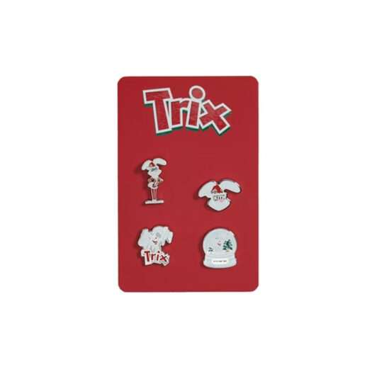Kith Treats for Trix 4-Piece Enamel Pin Set Silver
