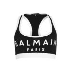 Balmain Lycra Logo Crop Top