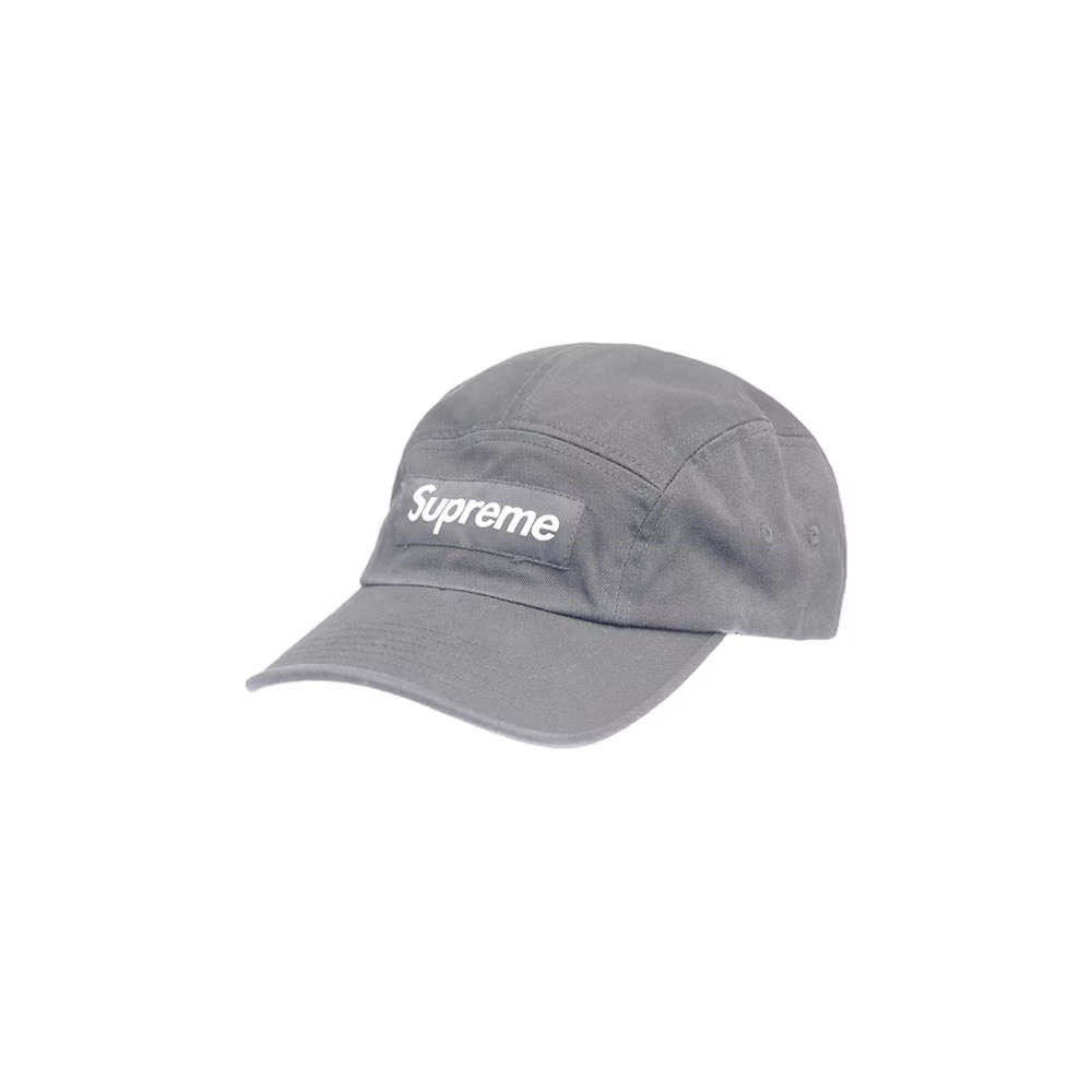 Supreme Washed Chino Twill Camp Cap Cap (SS22) GreySupreme Washed