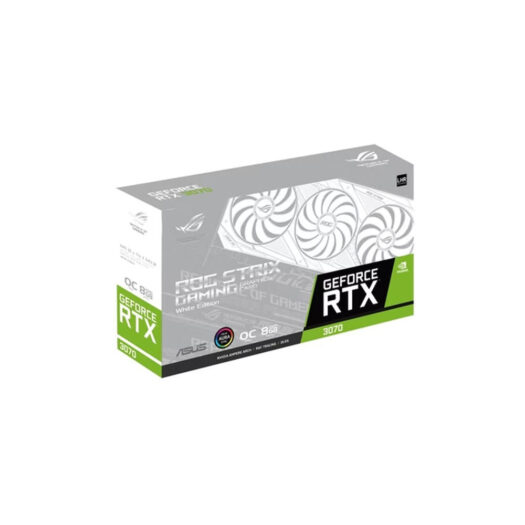 NVIDIA ASUS ROG Strix GeForce RTX 3070 V2 8GB OC LHR Graphics Card (ROG-STRIX-RTX3070-O8G-WHITE-V2) White Edition