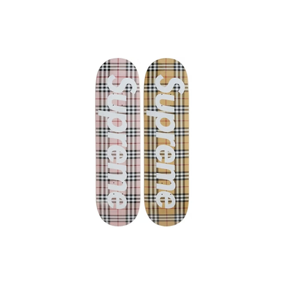 Supreme Burberry Skateboard Deck Set Multi