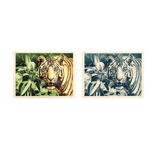 Shepard Fairey Grace and Power Under Pressure Print Set (Signed, Edition of 300) Blue & Green