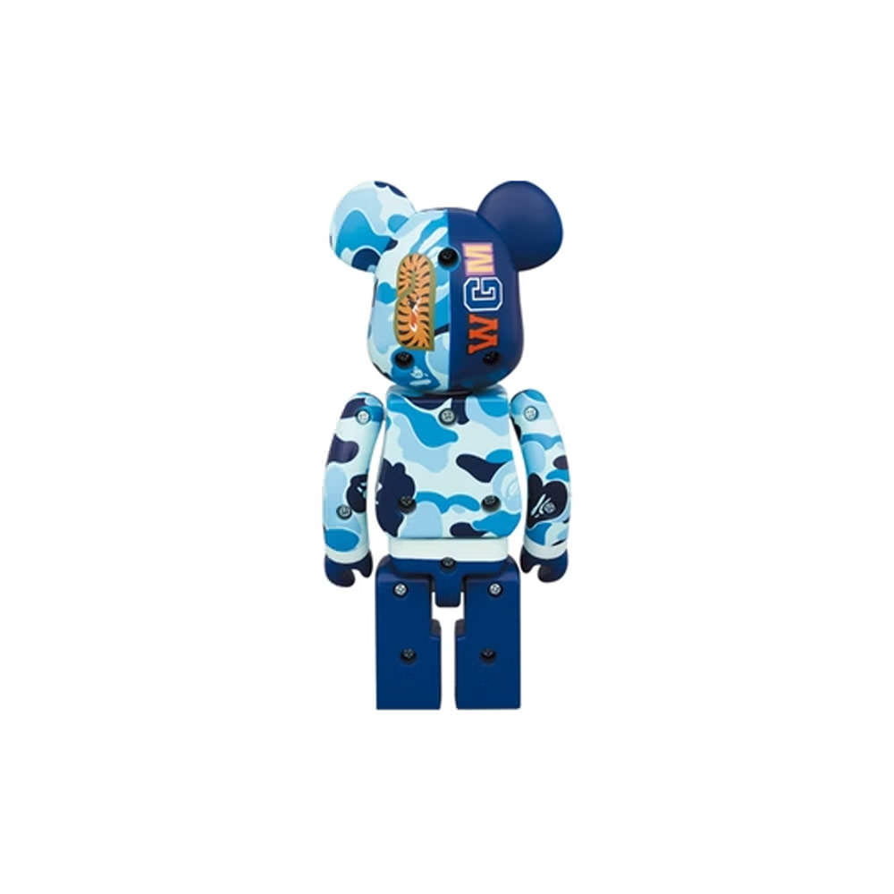 通販価格blue BE@RBRICK CLEAR ABC CAMO SHARK 1000％ ベアブリック メディコムトイ　BAPE A BATHING APE キューブリック、ベアブリック