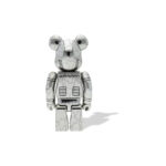 Bearbrick x BAPE x Hajime Sorayama Baby Milo 100% & 400% Set Silver