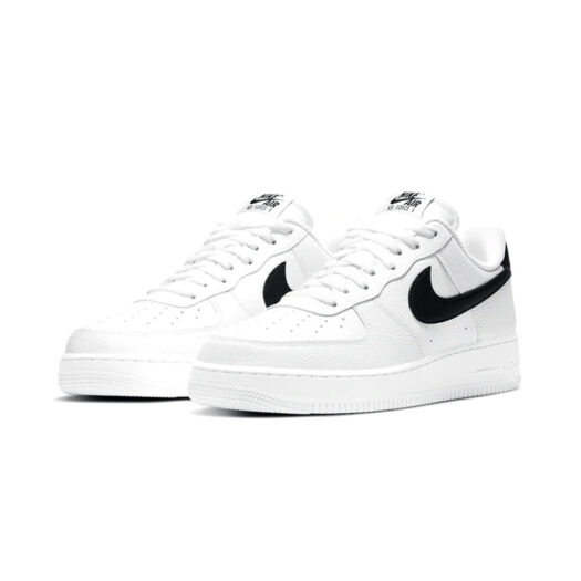 Nike Air Force 1 Low ’07 White Black Pebbled Leather