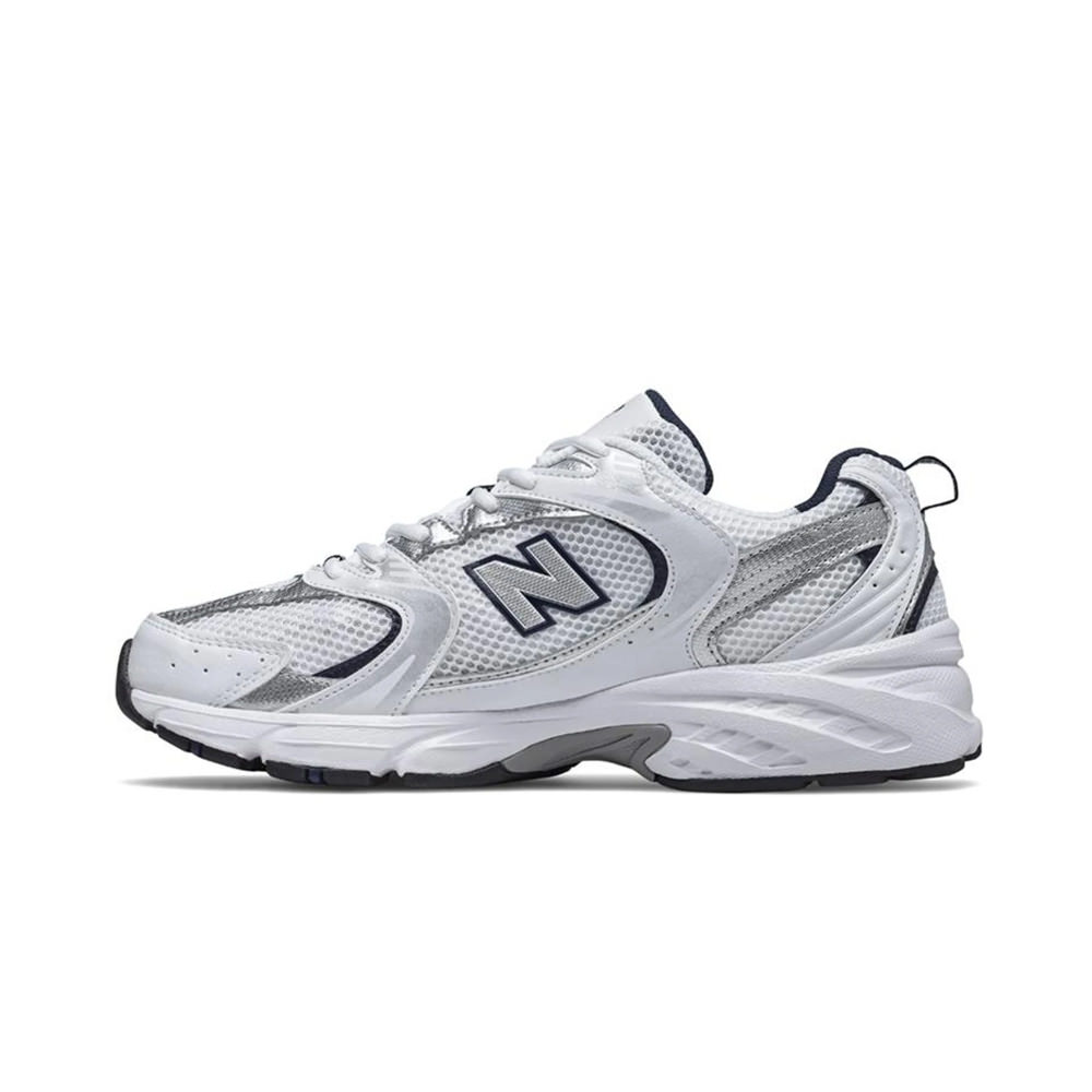 New Balance 530 White Silver Navy  Skor sneakers, Outfit idéer, Kläder