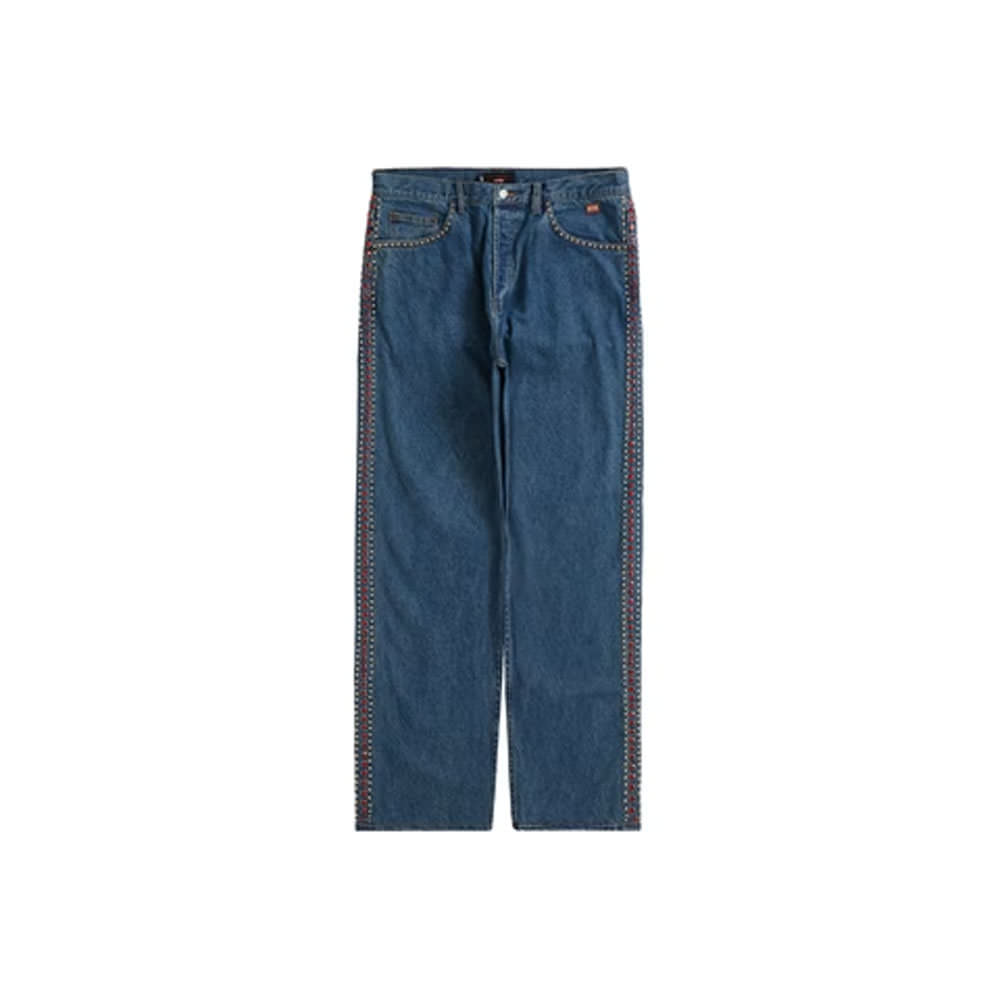 Supreme x B.B. Simon Studded regular-fit Jeans - Farfetch