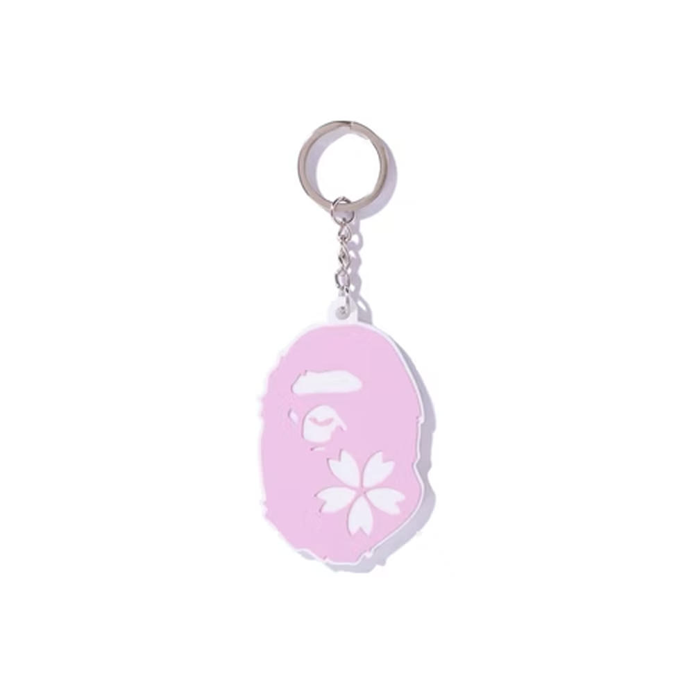 BAPE Shark Full Zip Hoodie Keychain Pink