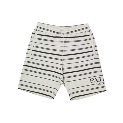 Palace Printed Stripe Shorts Grey Marl