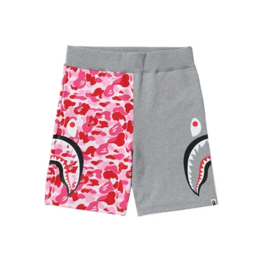 BAPE ABC Camo Side Shark Sweat Shorts Pink