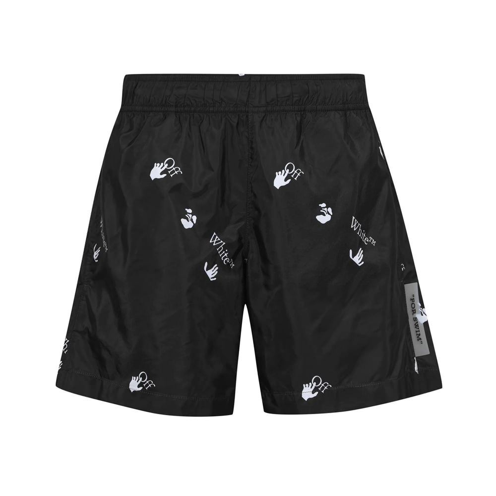 Off White Ao Logo Swim ShortsOff White Ao Logo Swim Shorts - OFour