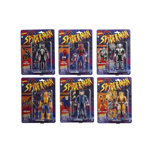 Hasbro Spider-Man Marvel Legends Retro Collection Wave 2 Set of 6 Figures Action Figures