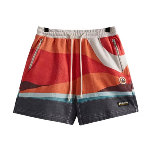 Kith Columbia Fleece Short Red Hibiscus