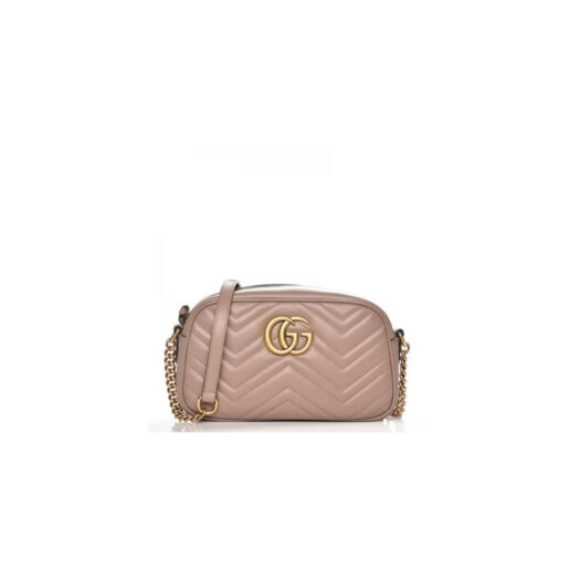 Gucci GG Marmont Camera Bag Matelasse Small Dusty Pink