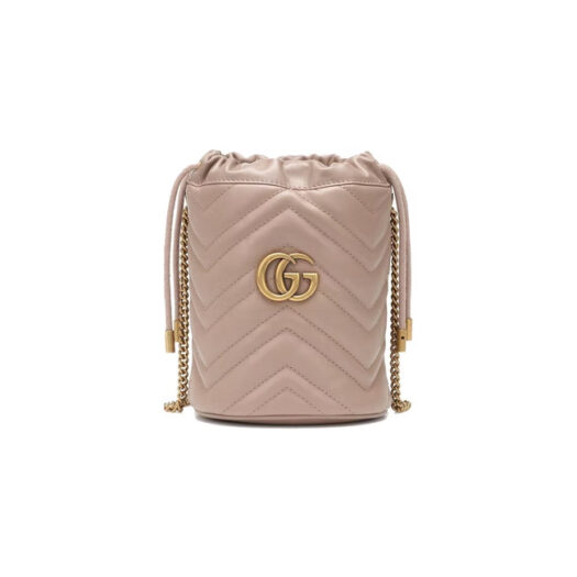 Gucci GG Marmont Bucket Bag Mini Nude