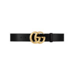 Gucci GG Marmont Belt Shiny Buckle 1.5 Width Black