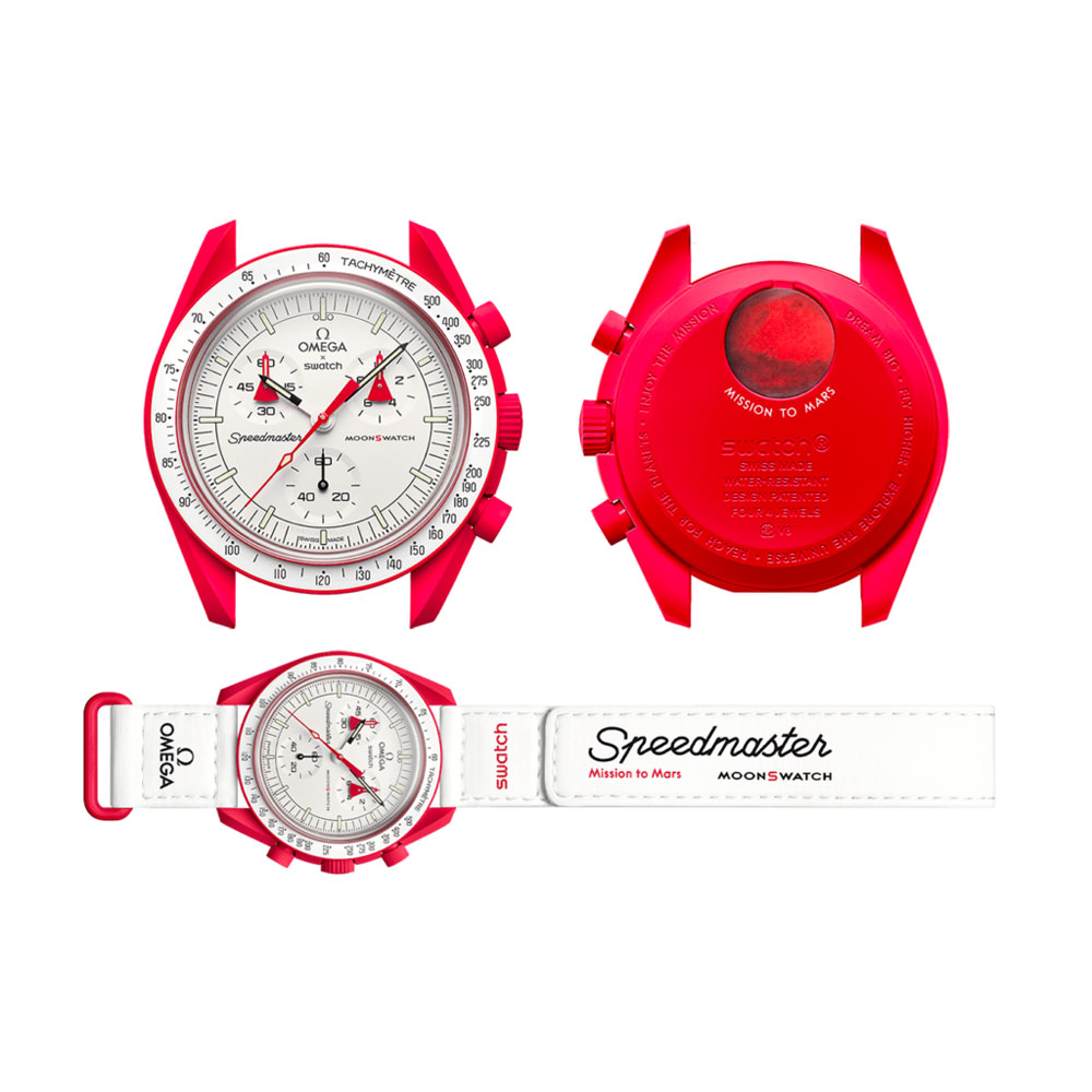 Swatch x Omega Bioceramic Moonswatch Mission to Mars SO33R100