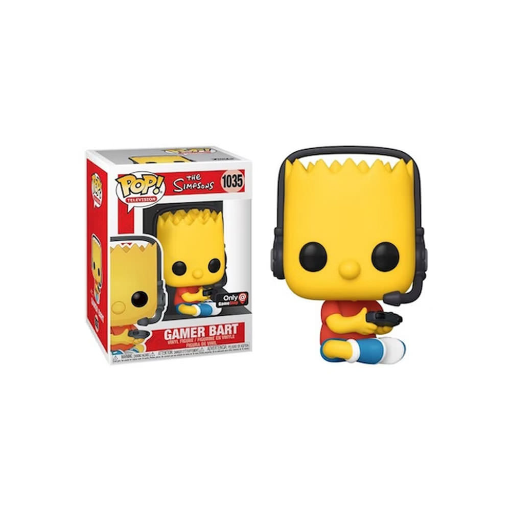 Funko Pop! Television The Simpsons Gamer Bart Game Stop Exclusive Figure #1035