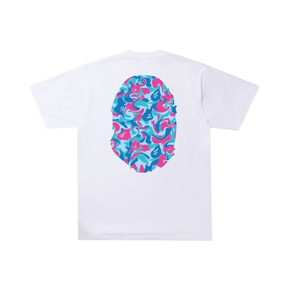 BAPE Marble Camo Big Ape Head Tee WhiteBAPE Marble Camo Big Ape