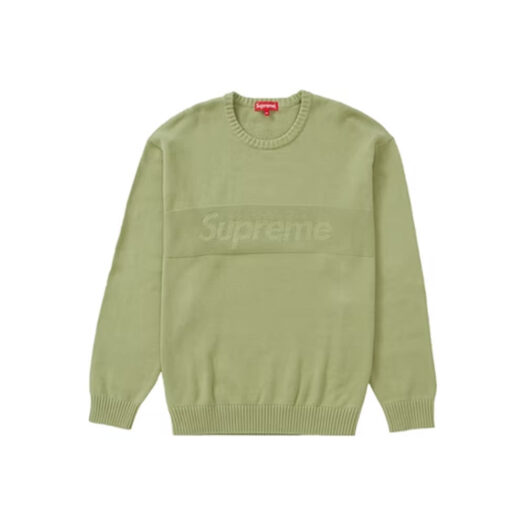 Supreme Tonal Paneled Sweater Dusty Green