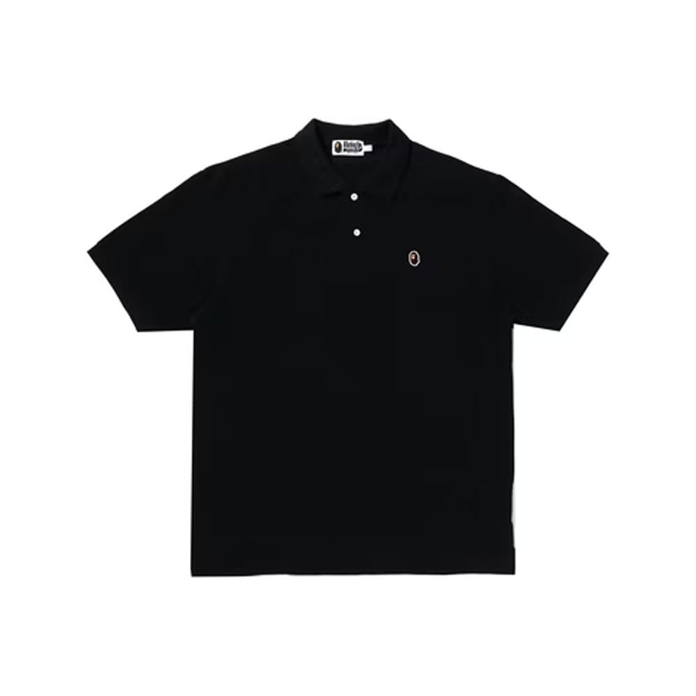 BAPE Ape Head One Point Relaxed Fit Polo Black