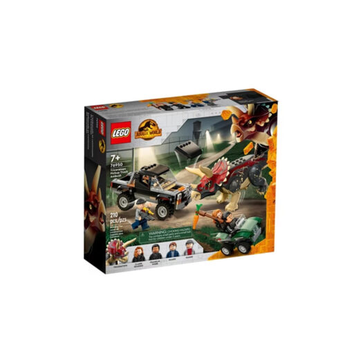 LEGO Jurassic World Triceratops Pickup Truck Ambush Set 76950