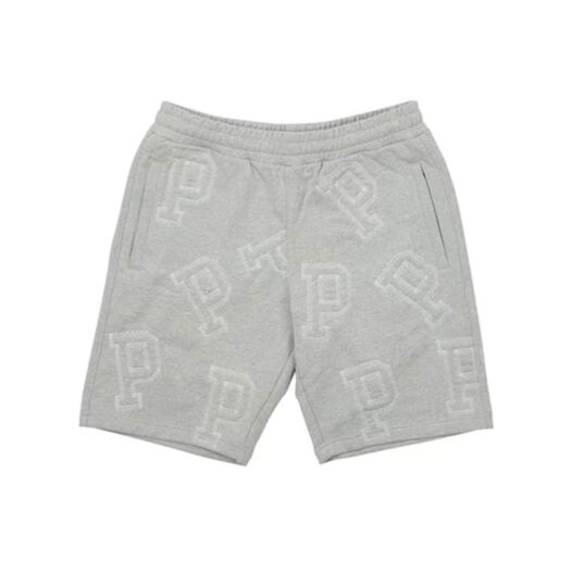 Palace Multi P Sweat Shorts Grey Marl