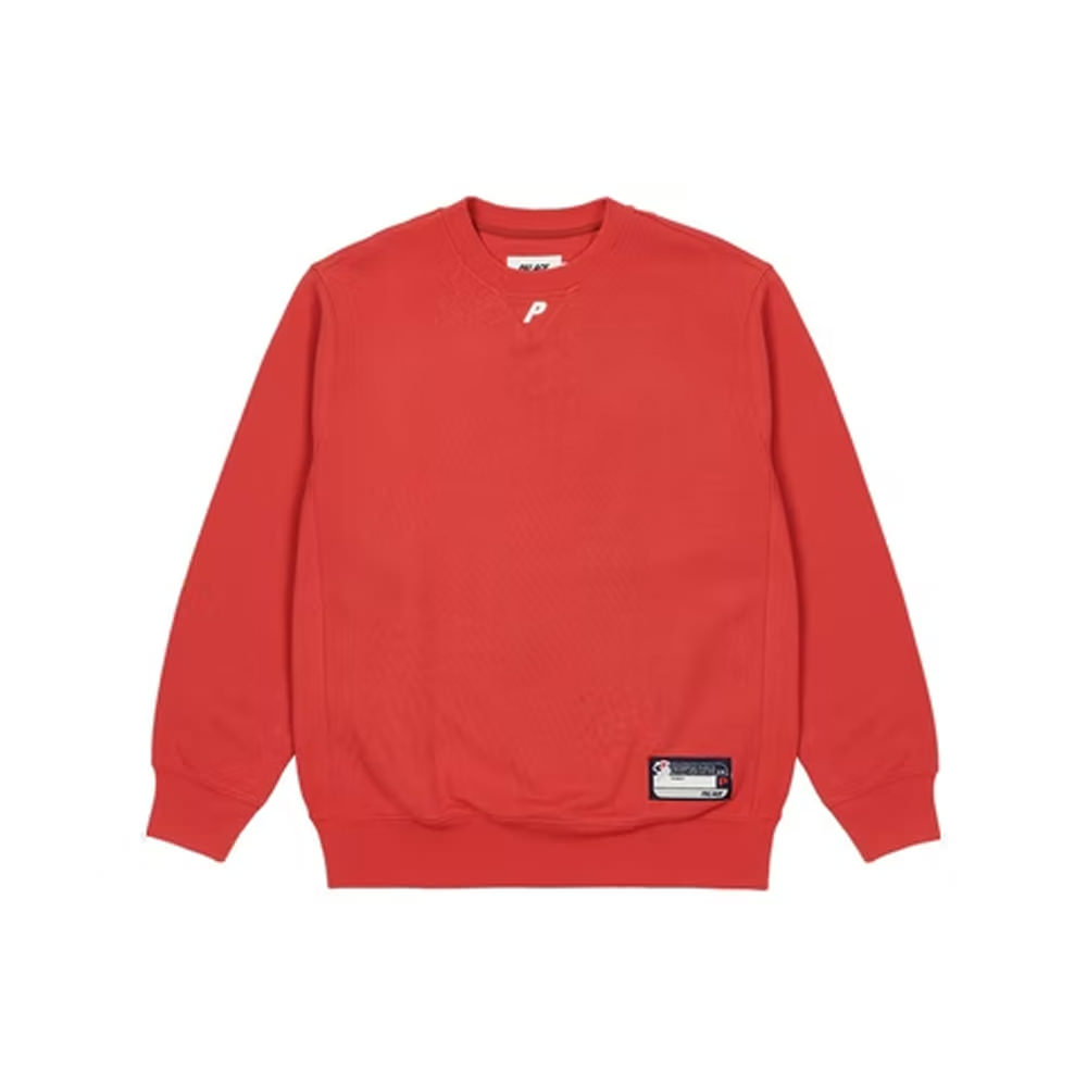 Palace P Neck Crew Dark RedPalace P Neck Crew Dark Red - OFour