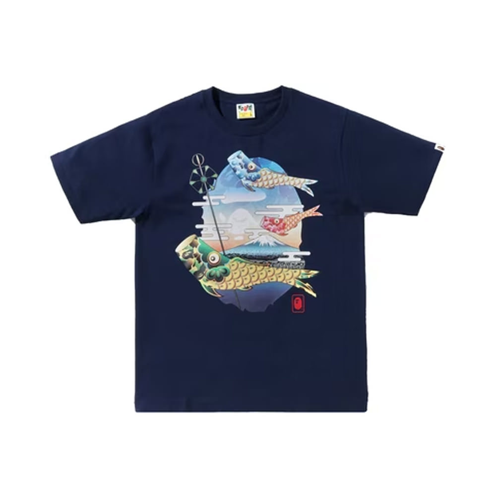 BAPE Koinobori Carp Flags Ape Head Tee (SS22) NavyBAPE Koinobori