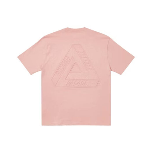 Palace Tri-Ferg Embossed T-shirt Pink