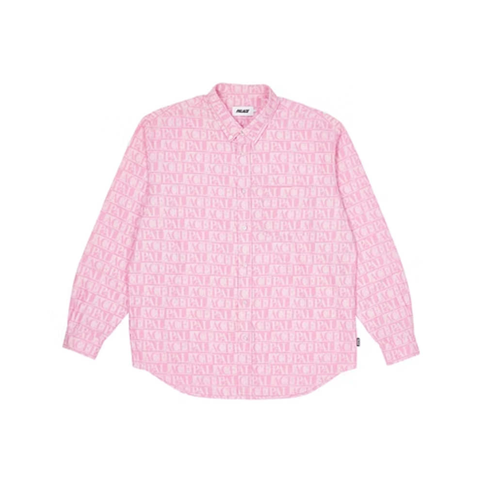 Palace Domino Print Oxford Shirt PinkPalace Domino Print Oxford