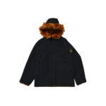 Supreme Stone Island Formula Steel Reversible Faux Fur Parka Black