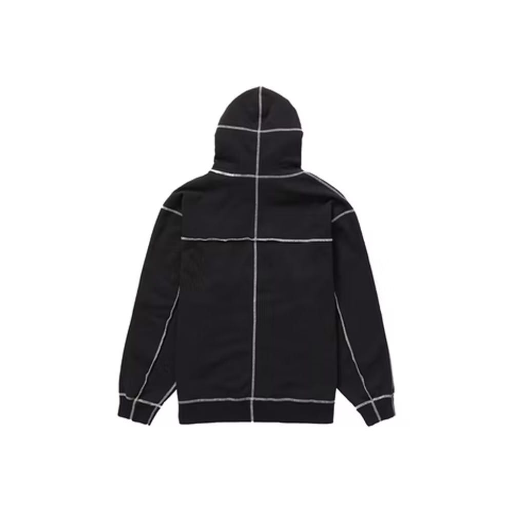 Supreme Coverstitch Hoodie Black – Garms Unlimited