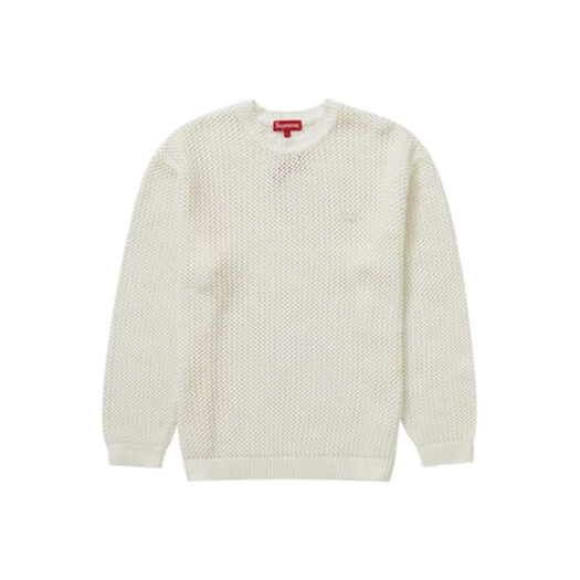 Supreme Open Knit Small Box Sweater White