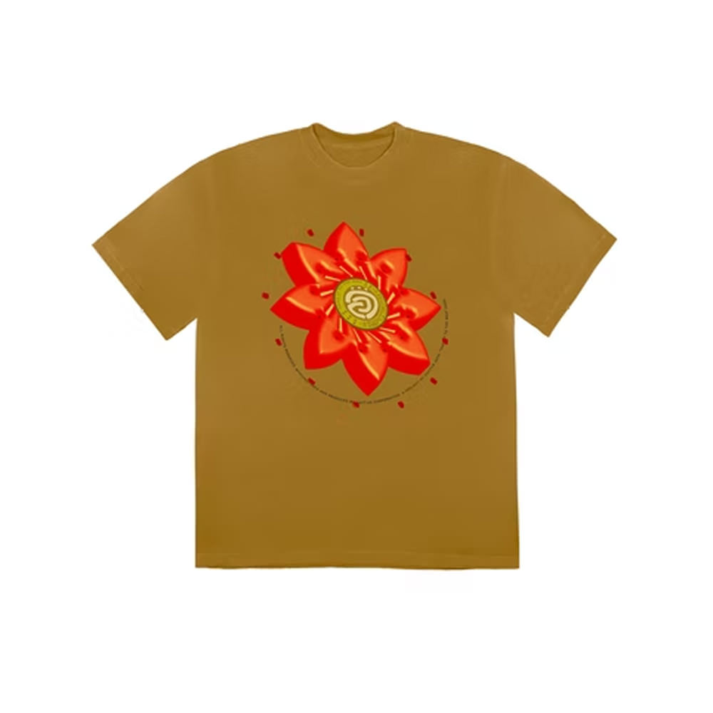 Travis Scott Cactus Jack Flower T-shirt GoldTravis Scott Cactus Jack ...