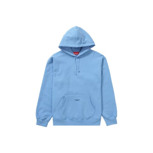 Supreme Micro Logo Hooded Sweatshirt (SS22) Light Blue