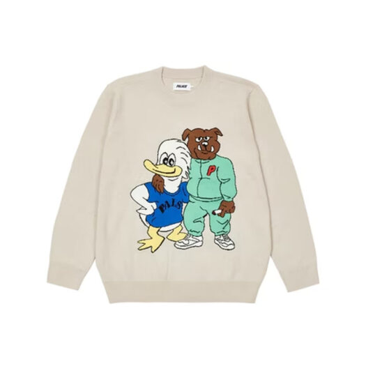 Palace Dog And Duck Knit Cream