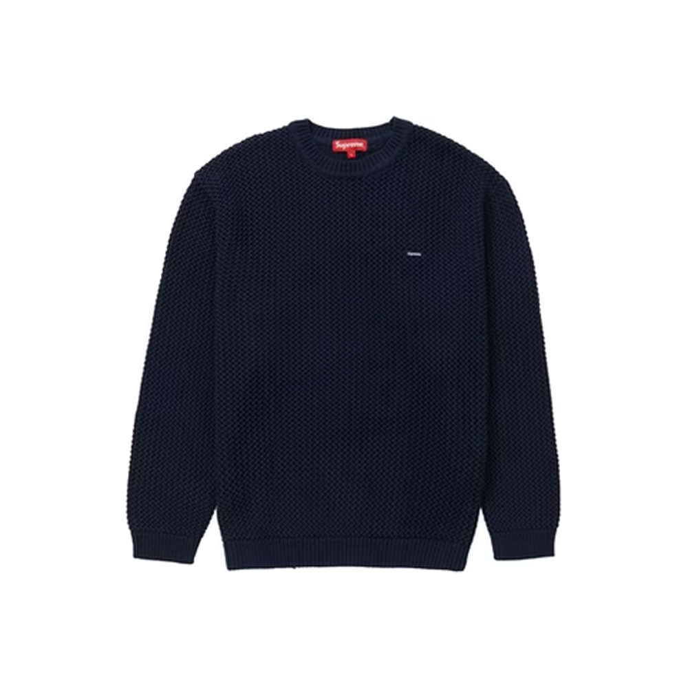 休み Supreme Open Knit Small Box Sweater Navy ecousarecycling.com