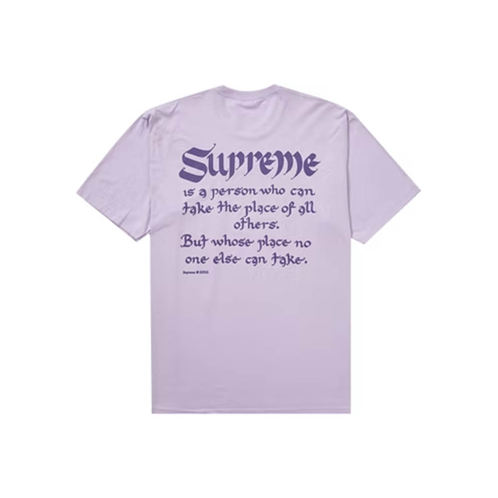 Supreme person Tee Light Purple XL