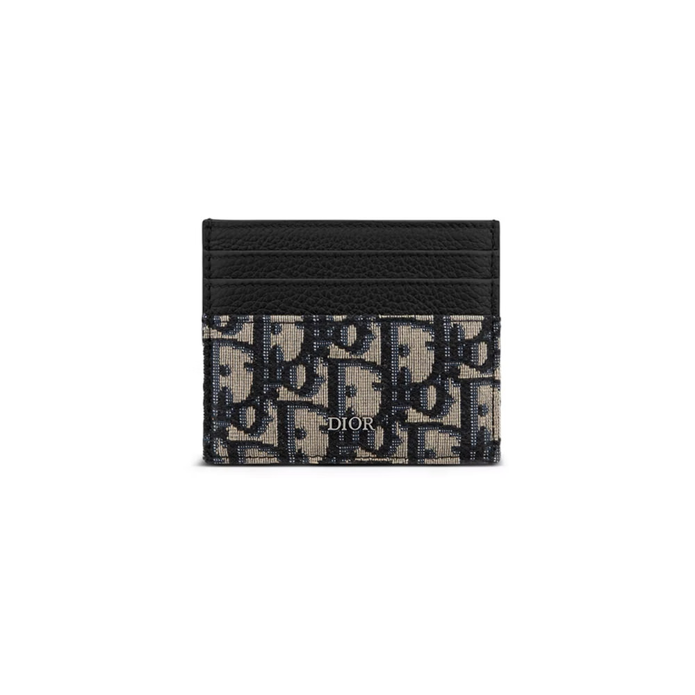 Dior Oblique Jacquard 6 Slot Card Holder Beige BlackDior Oblique