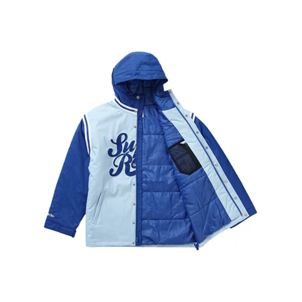 Supreme Mitchell & Ness Quilted Sports Jacket Light BlueSupreme 