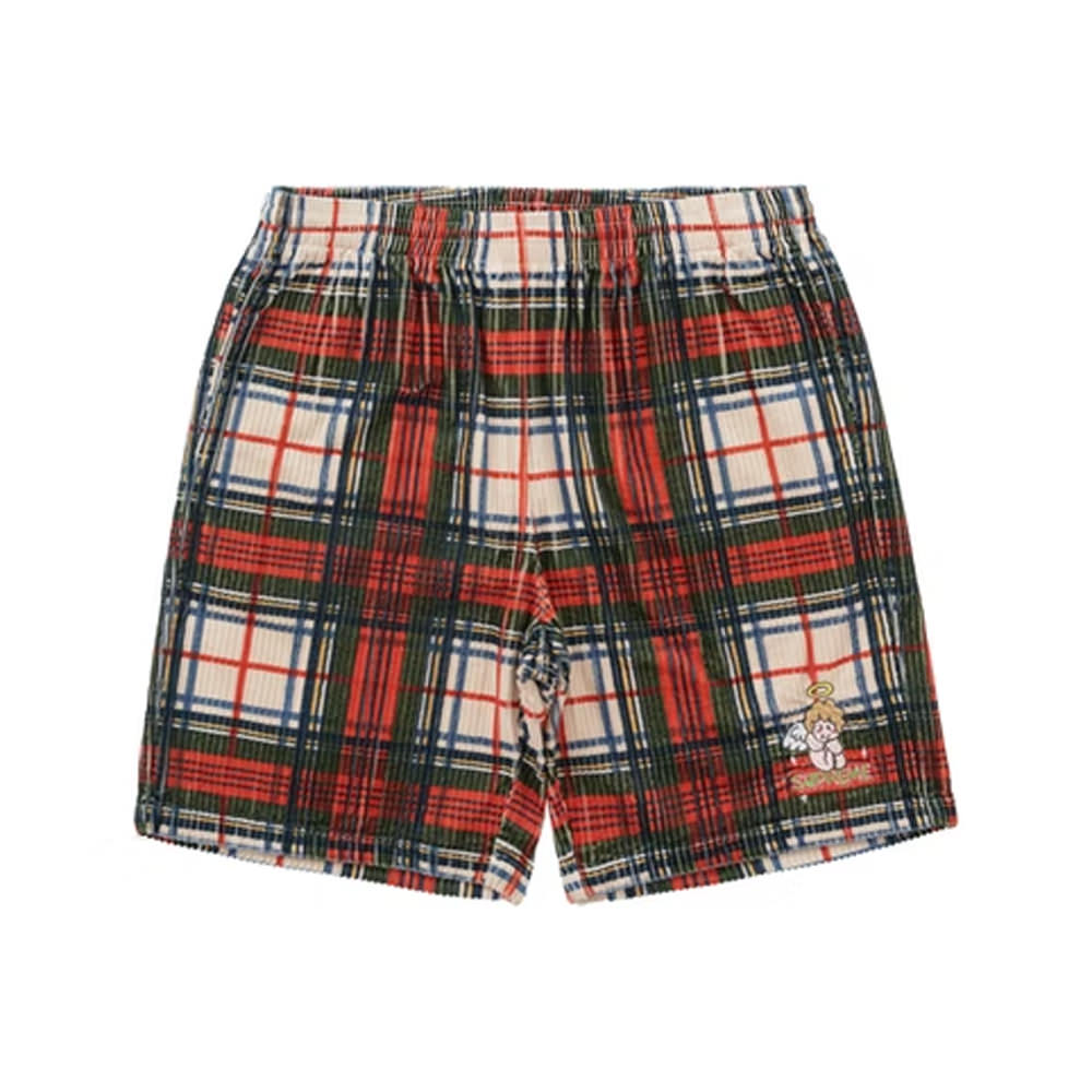 Supreme Plaid Velour Short-