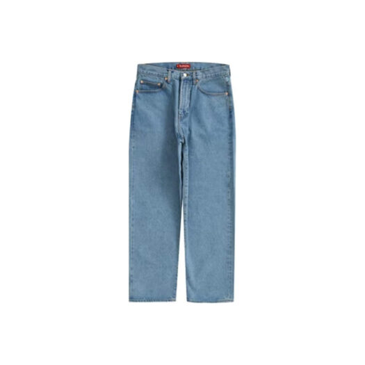 Supreme Inset Logo Jean Washed BlueSupreme Inset Logo Jean Washed