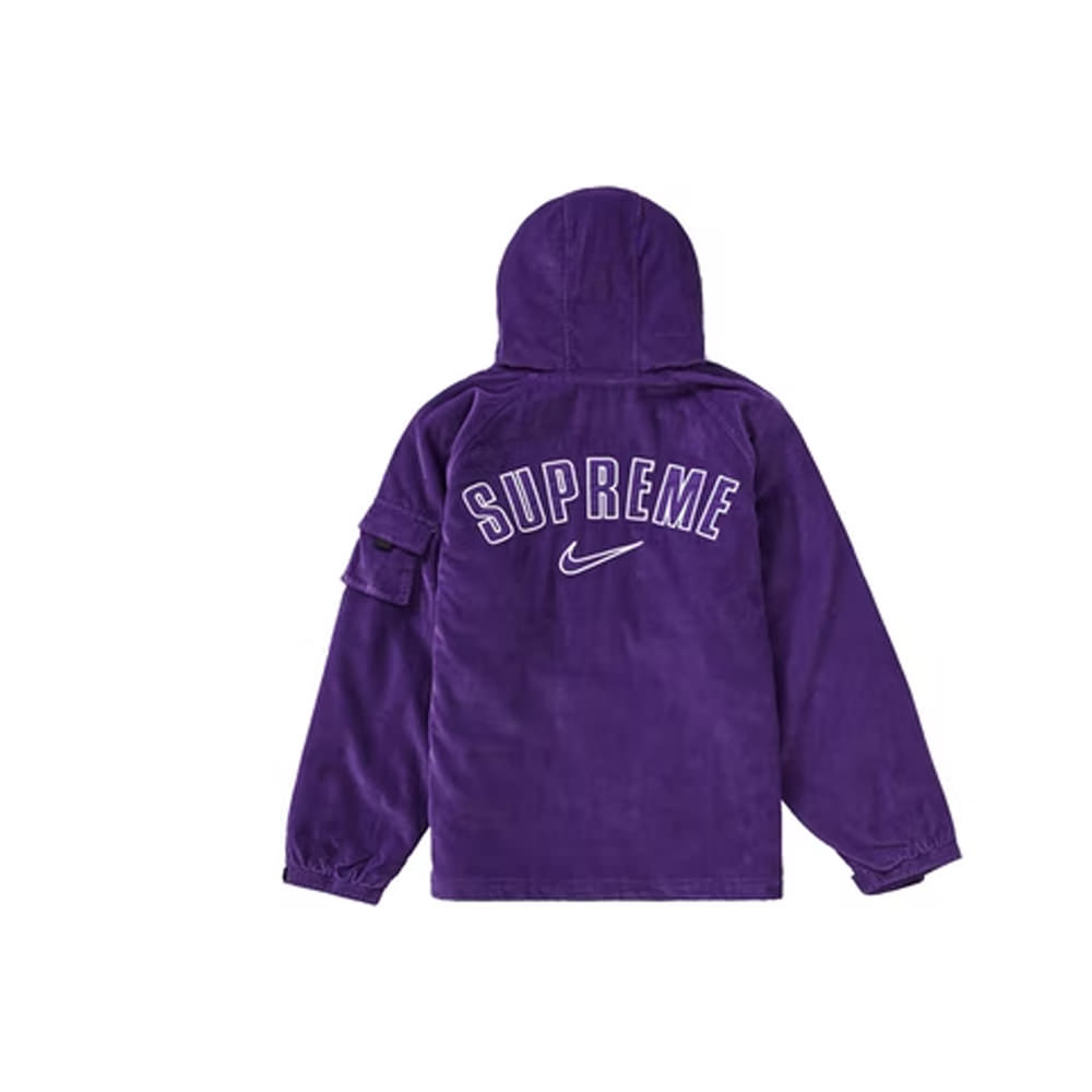 Supreme Nike Arc Corduroy Hooded Jacket PurpleSupreme Nike Arc Corduroy  Hooded Jacket Purple - OFour