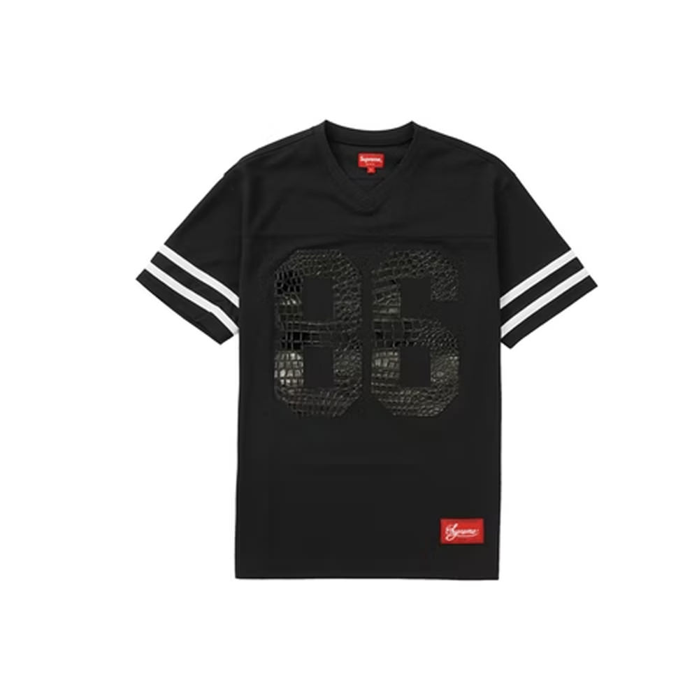 Supreme Faux Croc Football Jersey Black Men's - SS22 - US