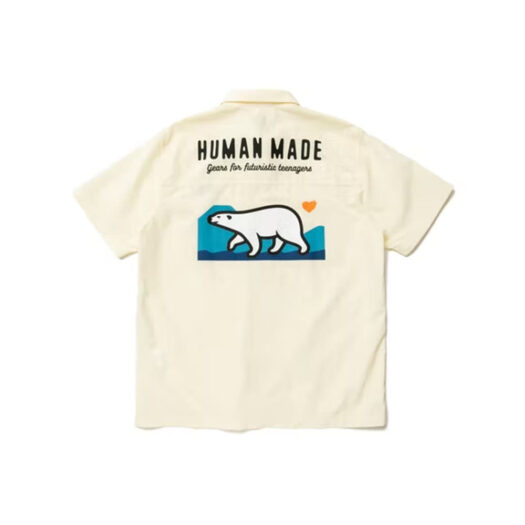 Human Made Polar Bear Camp Shirt White