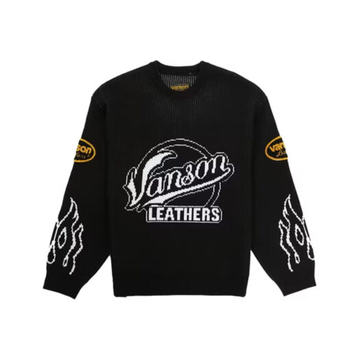 Supreme Vanson Leathers Sweater Black