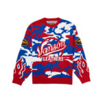 Supreme Vanson Leathers Sweater Red Camo