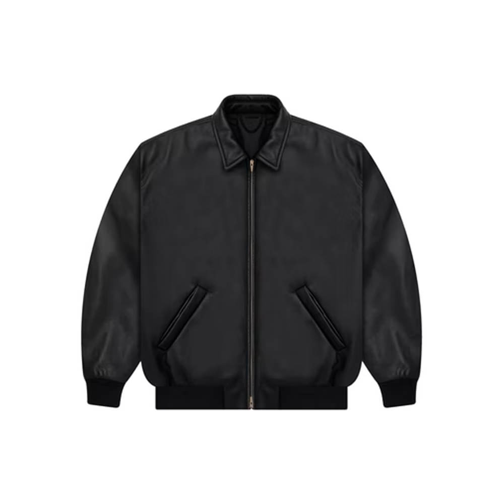 Fear of God John Mayer Sob Rock Leather Bomber BlackFear of God